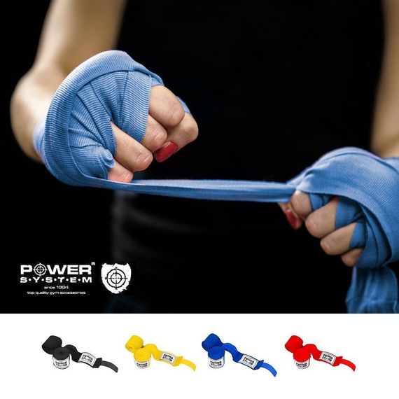 Бинти для боксу Power System PS-3404 Blue (4 м) | Зображення 2