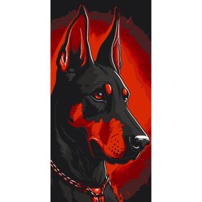 Картина по номерам "Доберман" Art Craft 40х80см 11522-AC