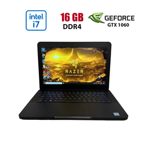 Игровой ноутбук Razer Blade 14 RZ09-0195 / 14" (1920x1080) IPS / Intel Core i7-7700HQ (4 (8) ядра по 2.8 - 3.8 GHz) / 16 GB DDR4 / 256 GB SSD NVMe / nVidia GeForce GTX 1060, 6 GB GDDR5, 192-bit / WebCam б/у