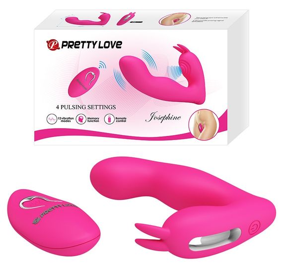 Мультифункціональний вібростимулятор на пульті управління Pretty Love Josephine Magenta, BI-014843W-1 Sex Aura