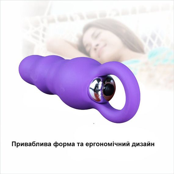 Анальная вибрирующая пробка с кольцом | Зображення 3