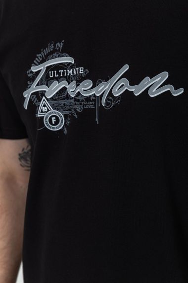 Футболка чоловіча батал, колір чорний, 208R019 | Зображення 4