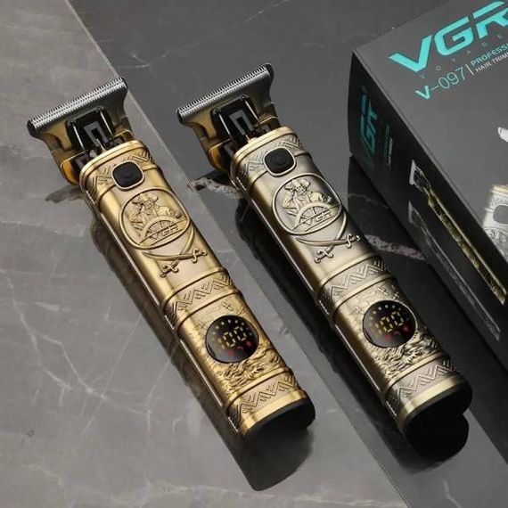 Тример акумуляторний + 4 насадки VGR V-097 Золото