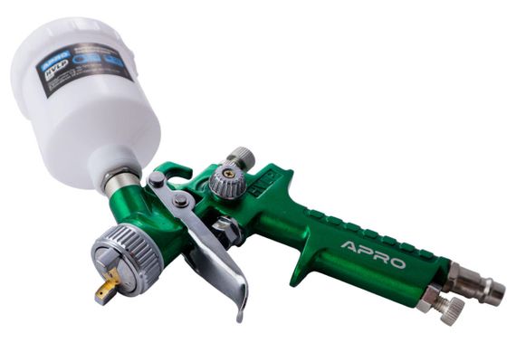 Краскопульт пневматический HVLP Apro - 100 мл x 0,8 мм ВБ пластик (850030) | Зображення 1