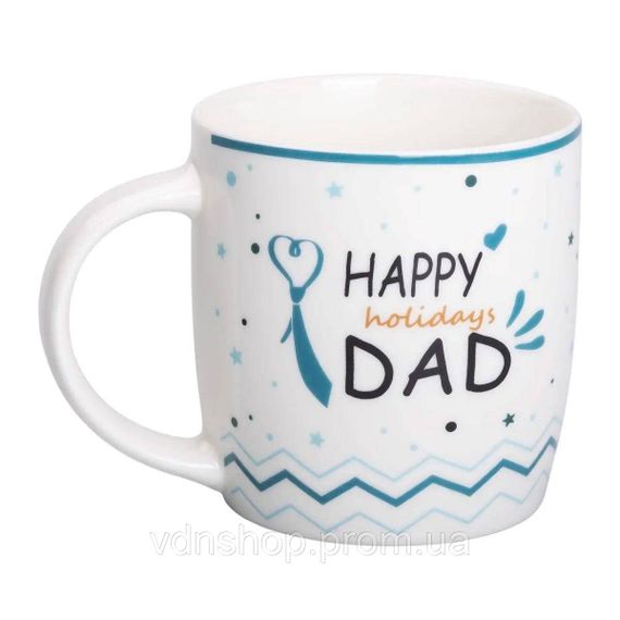 Кружка порцелянова з написами 450 (мл) Happy holidays dad RX-N240278HD