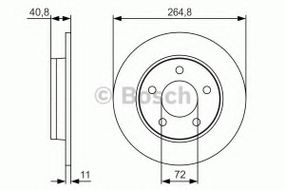 Гальмівний диск BOSCH 0986479S50 на MAZDA 3 (BK)