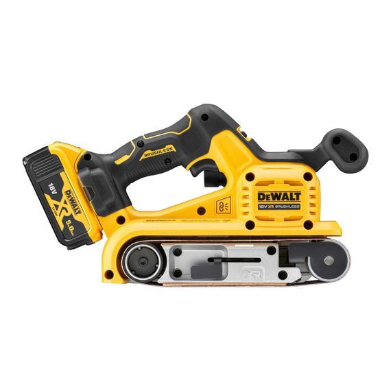Шлифмашина ленточная аккумуляторная бесщёточная 75х533 мм DeWALT DCW220P2 | Зображення 1
