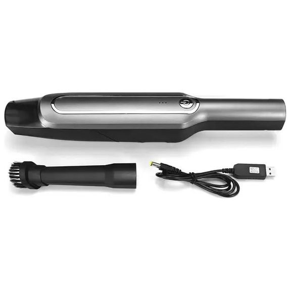 Автопилосос для салону машини на акумуляторі Car vacuum cleaner, Компактний пилосос в авто з насадками KJ-75 | Зображення 4