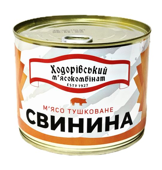 М'ясо тушковане Свинина Ходорівський м'ясокомбінат 525 г