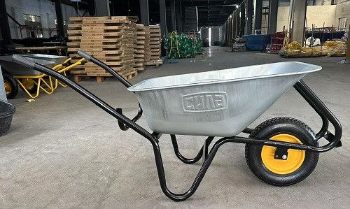 Тачка садово-строительная одноколесная 100л, 200кг, колесо пневмо 4х8'' СИЛА