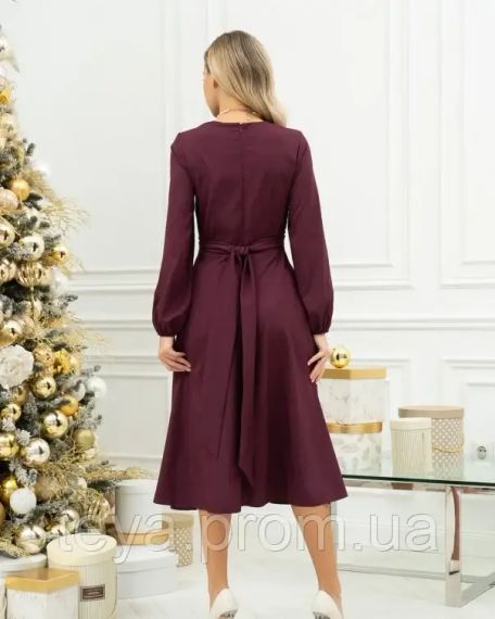 Плаття для жінок колір бордовий розмір S FI_009584 | Зображення 2