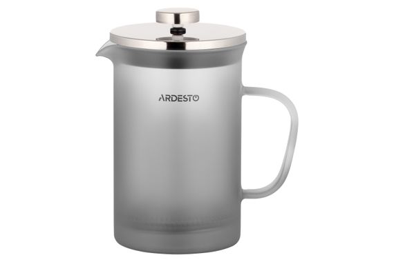 Френч-пресс Ardesto Fresh, 800 мл, серый, матовый, пластик, стекло (AR1108PFM)