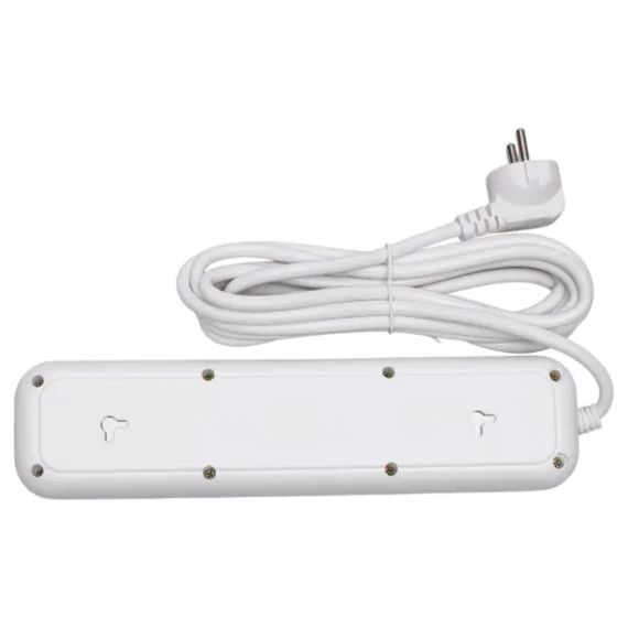 Мережевий фільтр-подовжувач 4 розетки 3xUSB-A 1xUSB-C 3м білий HP-5-37 | Зображення 4