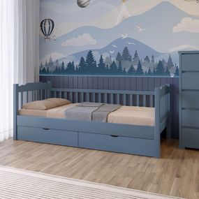 Дитяче ліжко Mebigrand Каріна Синій (S 7010 R 90B) 70х200 см (MBG-2534)