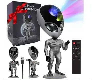 Многоцветная лампа-проектор звездного неба STAR PROJECTOR NIGHT LIGHT ALIENSUN | Зображення 3