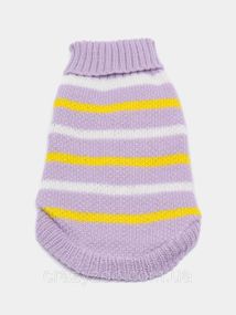 Светр для собак та котів EcoToys Purple Stripe M лавандовий A: 24 см B: 28 см C: 18 см 6969