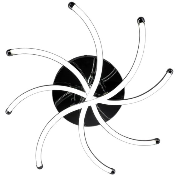 Люстра світлодіодна стельова LED світильник для квартири на стелю лед з пультом 25636 Хром 13х52х52 см.