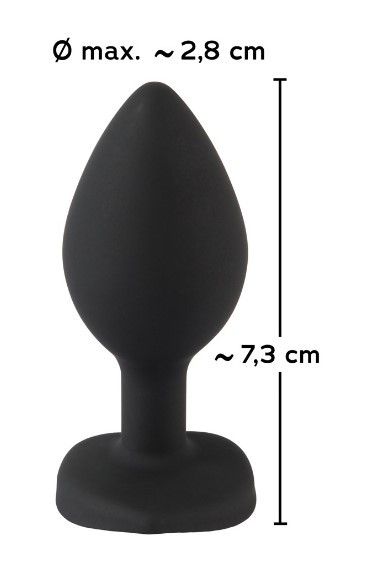 Анальная пробка с кристаллом в форме сердца | Зображення 8