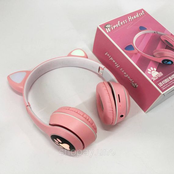 Дитячі bluetooth навушники Cat VZV 23M, Навушники-котячі з підсвічуванням і Bluetooth OG-89 | Зображення 9