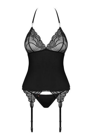 Корсет Obsessive 828-COR-1 corset & thong L/XL sexstyle | Зображення 3
