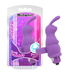 Насадка на палец - MisSweet Sweetie Rabbit Finger Vibrator Purple Sex Aura