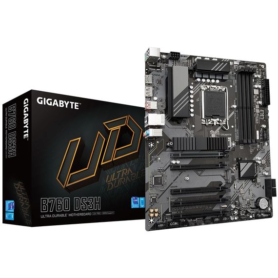 Материнская плата GIGABYTE B760 DS3H s1700 B760 4xDDR5 M.2 HDMI DP ATX B760_DS3H | Зображення 4