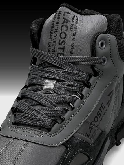 Зимние Мужские кроссовки New Lacoste Elite Active High Fur Grey (топ качество) А4869 44 28 - 28,5 см | Зображення 7