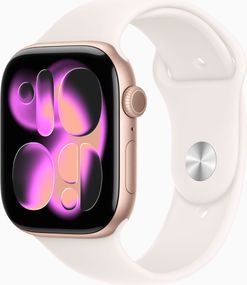 Смарт-годинник Apple Watch Series 11 GPS 46mm Rose Gold Alu. Case w. Light Blush S. Band - M/L (MEV74)