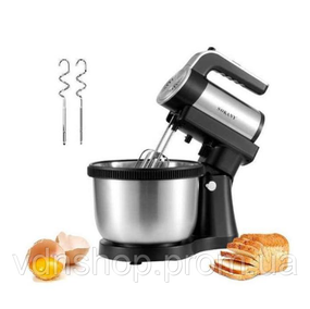Стационарный миксер Sokany с чашей 4 л, 1000 Вт, 5 скоростей, 2 насадки, венчики и крюки SK-6662