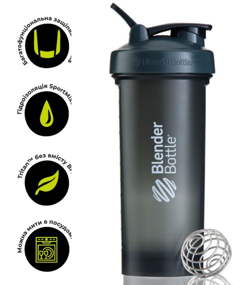 Шейкер спортивний BlenderBottle Pro45 1270ml Grey/White (Original)