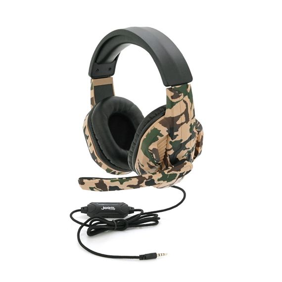 Наушники ведущие Jedel GH-237, с микрофоном и регулировкой громкости, Black/Haki | Зображення 2