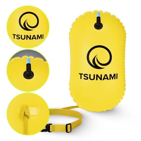 Буй для плавання TSUNAMI Basic надувний Yellow (P-5907739316806) | Зображення 7