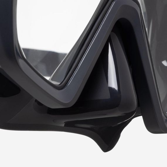 Маска для підводного плавання протитуманна 100 чорна/сіра - L | Зображення 7