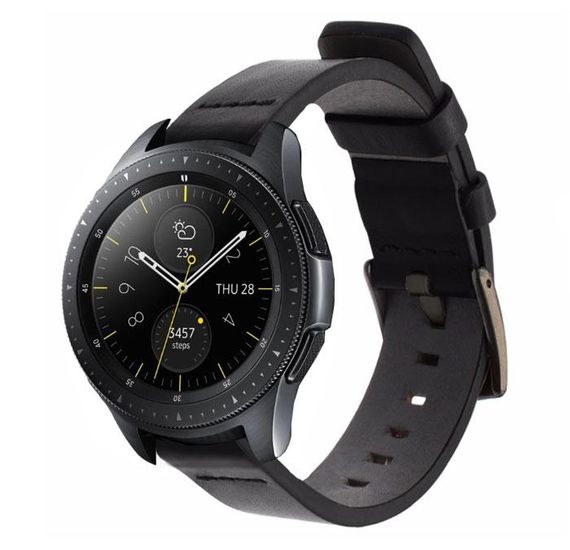 Кожаный ремешок Primo Classic для часов Samsung Galaxy Watch 42 mm (SM-R810) - Black