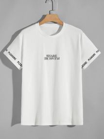 Футболка чоловіча з принтом повсякденна L Білий