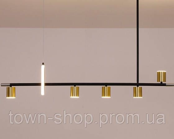 Люстра потолочная LED G986/5-led-k Черный 35-130х26х112 см. | Зображення 4