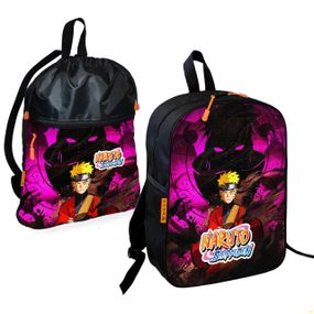 Шкільний рюкзак дитячий Аніме Наруто + Сумка для взуття спортивної форми рюкзак-мішок для хлопчика (01783)