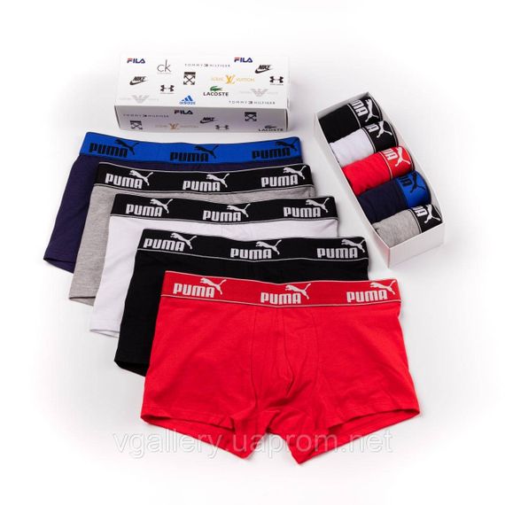 Подарунковий набір чоловічих трусів Puma Sport в коробці - ціна поштучно  - розмір XL | Зображення 1