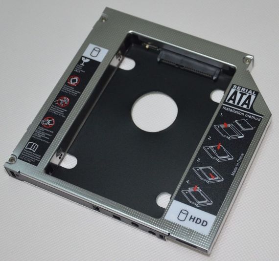 Переходник адаптер CD/DVD 12.7 mm to HDD/SSD 2.5"