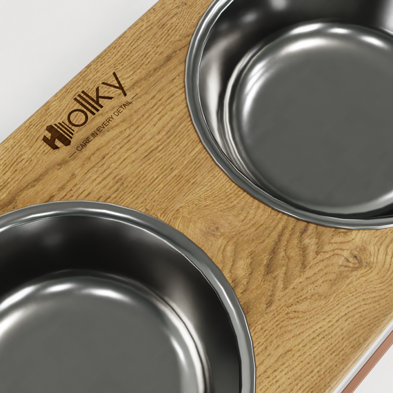 Миски на подставке для очень больших собак Hollky Base XXL40 (2 × 2,8 л) BXXL40-643240-GLNT | Зображення 7