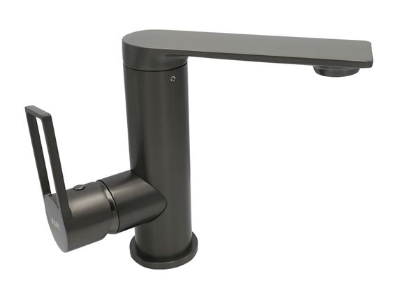 Змішувач для раковини з бок.ручкою, латунь,графітовий AIM,DG06514 gun grey | Зображення 4