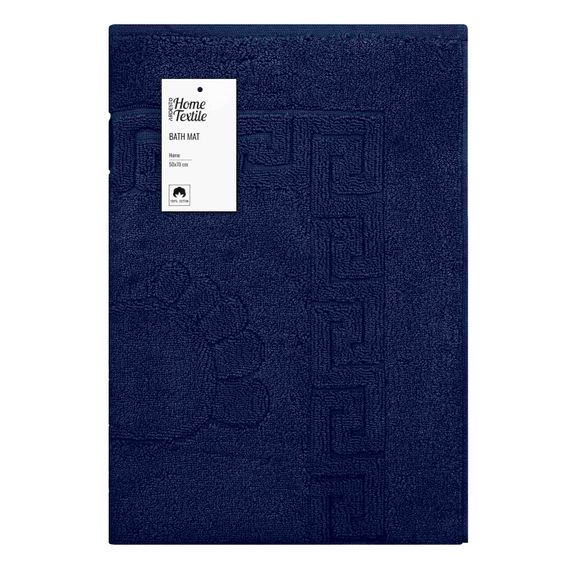 Килимок для ніг махровий Ardesto Home 50х70см, 100% бавовна, темно-синій (ART2557NA)