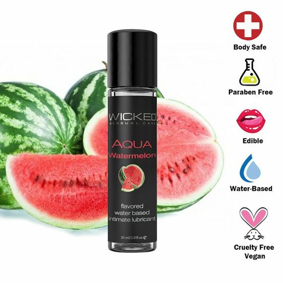 Їстівний лубрикант Wicked Aqua Watermelon Flavored зі смаком кавуна, 30 мл | Зображення 1