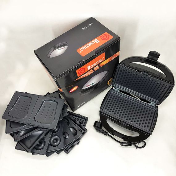 Гриль електричний сендвічниця, Сендвічниця бутербродниця для дому, Електро гриль орешница QH-68 | Зображення 7