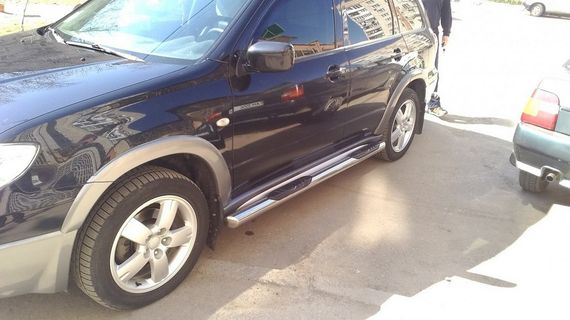 Задня дуга AK002/2 (нерж) для Mitsubishi Outlander 2001-2006 рр | Зображення 1