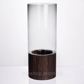 Ваза для квітів кругла скляна 30.5 (см) декоративна ваза 2.5 (л) із товстого скла HP-19-162-1