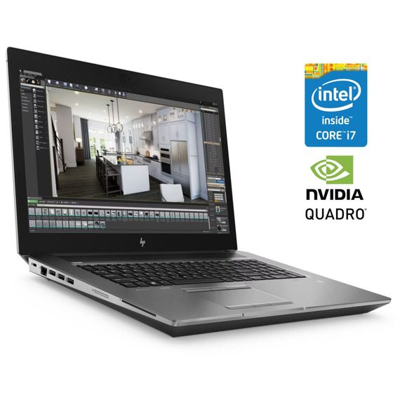 Мобильная рабочая станция Б-класс HP ZBook 17 G6 / 17.3" (1920x1080) IPS / Intel Core i7-9850H (6 (12) ядер по 2.6 - 4.6 GHz) / 32 GB DDR4 / 512 GB SSD NVMe / nVidia Quadro RTX 3000, 6 GB GDDR6, 192-bit / WebCam / Win 11 Pro б/у
