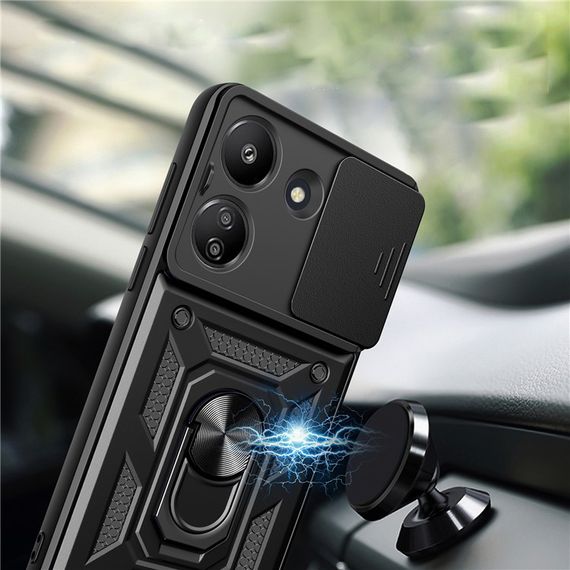 Чохол Defender з захистом камери для Xiaomi Redmi 13C / Poco C65 колір Чоний | Зображення 4