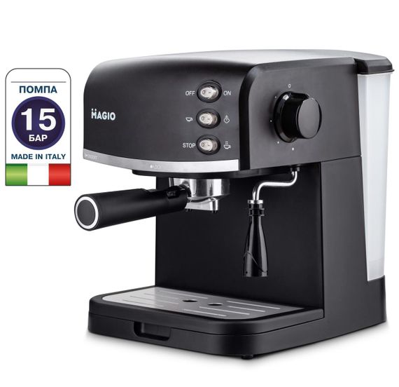 Кофеварка рожковая Magio MG-963, 15 бар для эспрессо и капучино, кофемашина для дома