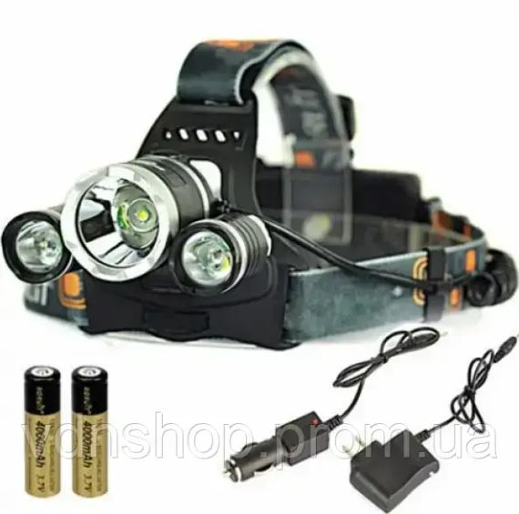 Потужний налобний світлодіодний ліхтарик 3 в 1 RJ-3000, налобний ліхтар, світлодіодний ліхтар | Зображення 8